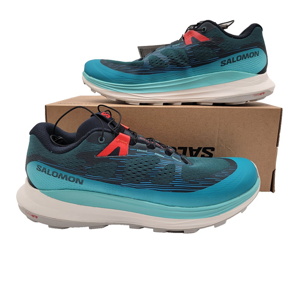 Mens Salomon Ultra Glide 2 Sz 8US/7.5UK 470425 28 NIB Atlantic Blue/Fiery Red - Picture 1 of 10
